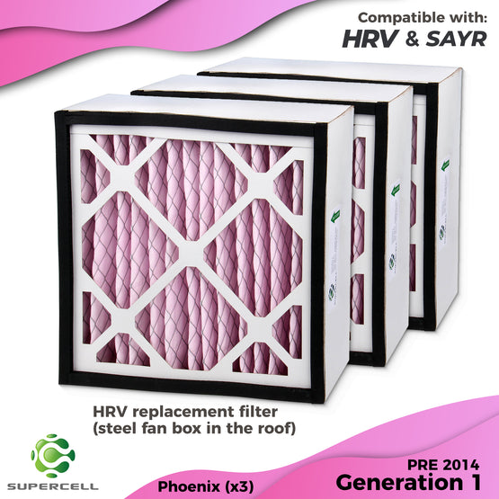 HRV FILTER  Phoenix compatible  x 3 - supercellnz