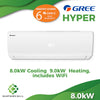 Gree Hyper 8.0kW Cooling  9.0kW Heating, includes WiFi - supercellnz